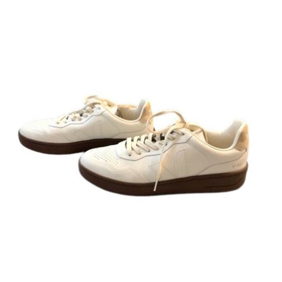 Veja V-90 Leather Sneakers White Pierre Almond Men\'s 12 Excellent Condition main image 6